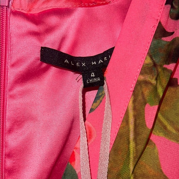 Alex Marie Pink and Green Ruffled Tie Front Sundress - Picture 5 of 5